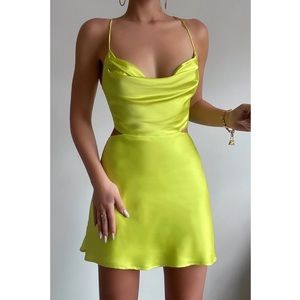 Runaway The Label Lime Mini Dress